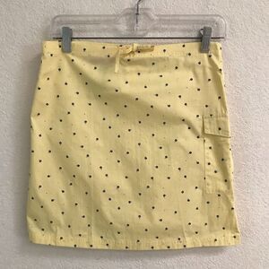 Deadstock ESPRIT (kids) yellow floral micro mini skirt 6*